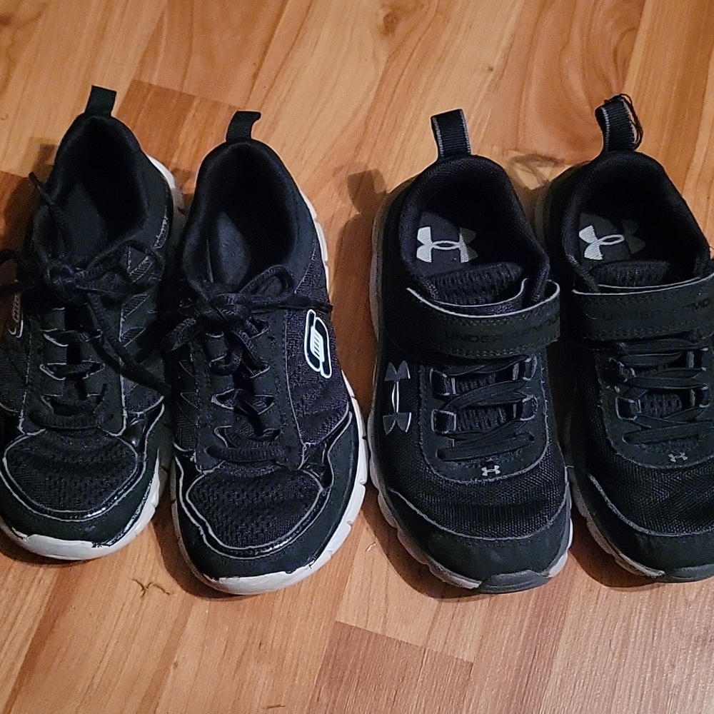 Skechers and under Armour tennis shoes size 13